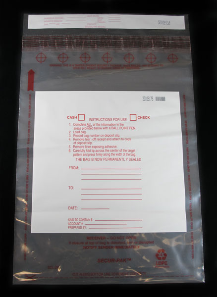 Cash Security Bag, Clear