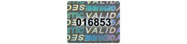 Hologram Labels, Serial Numbers