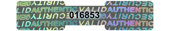 Hologram Labels, Serial Numbers