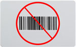Barcode with no color on ID Card