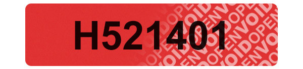 Tamper Evident Security Label