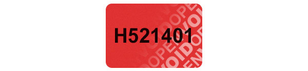 Tamper Evident Security Label