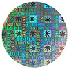 Circle Holographic Cannabis Sticker