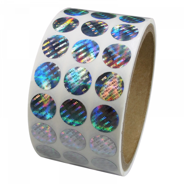 Hologram Stickers, Original Authentic, .75 x .375 in, Oval, XOA20