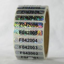 Hologram Stickers, Original Authentic, .75 x .375 in, Oval, Matching Serial  Numbers, XOA20-21MS - NovaVision